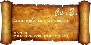 Csernyánszky Emese névjegykártya