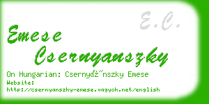 emese csernyanszky business card